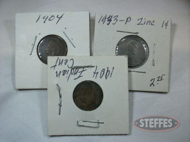(2) 1904 Indian Cent & 1943 Zinc Penny